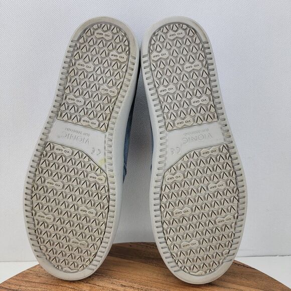 Vionic Womens Size 8.5 Blue Suede Comfort Vio Grip Slip On Loafers Shoes - Picture 8 of 9